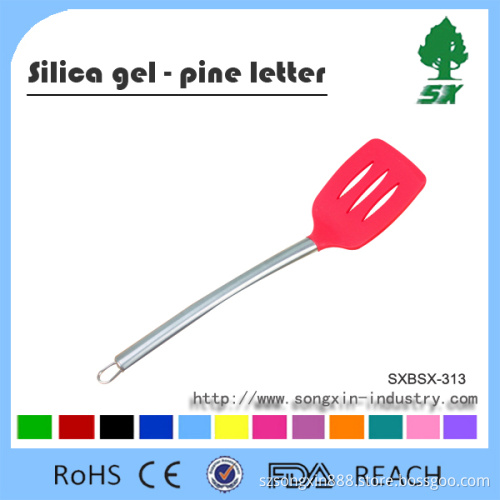 Silicone Slotted Spatula Slotted Turner Stainless Steel Handle